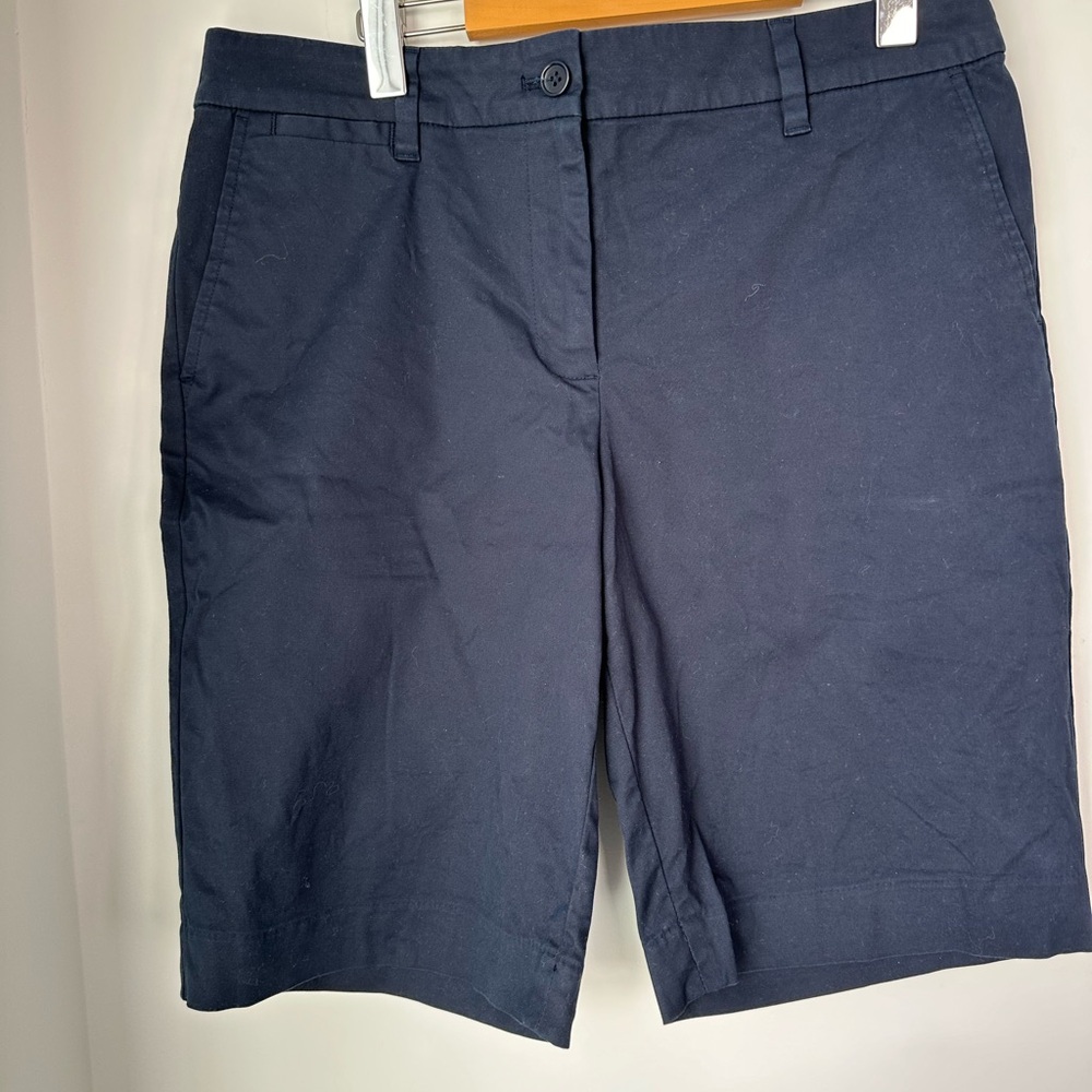 Relaxed Talbots Navy Blue women Chino Shorts Size 10